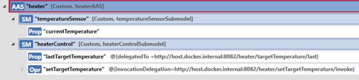 Darstellung von zwei Teilmodellen im AASX Package Explorer