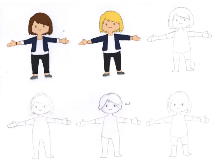 Fraunhofer IESE – figure showing klara design variants sketched with pen and paper