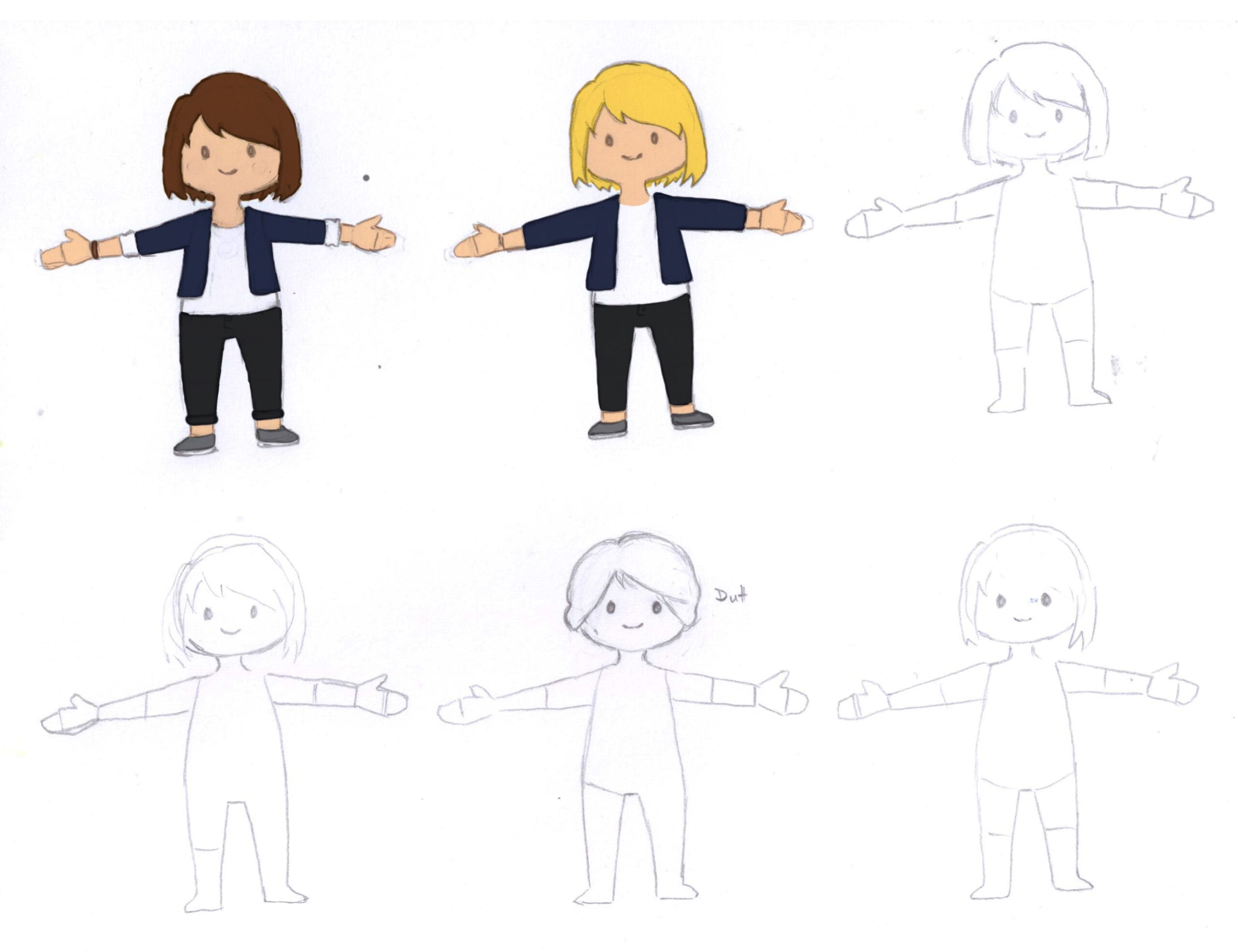 Fraunhofer IESE – figure showing klara design variants sketched with pen and paper