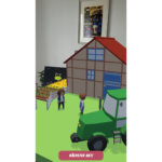 AR and Storytelling to convey ideas: Fraunhofer IESE – figure showing KLARa's farm scene