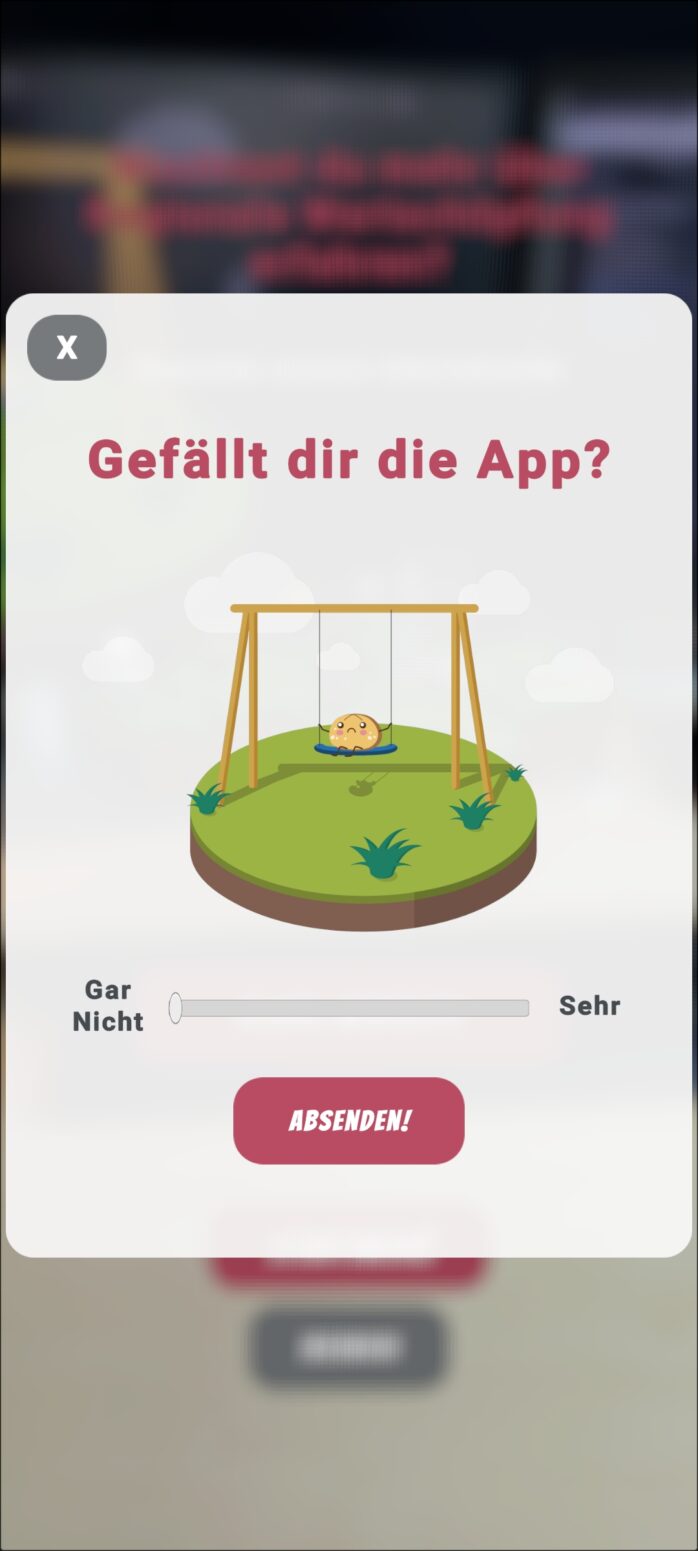 Fraunhofer IESE – figure showing KLARa's rating UI - Dislike