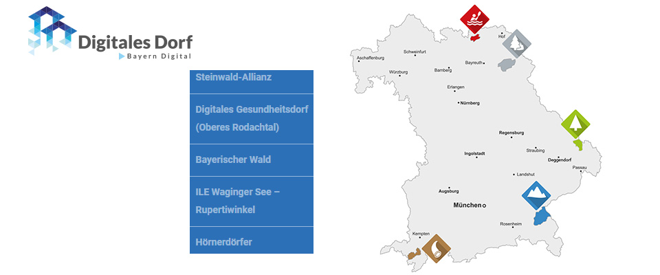 Landkarte von Bayern