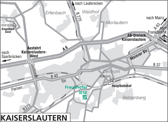 Fraunhofer IESE Anfahrtsskizze