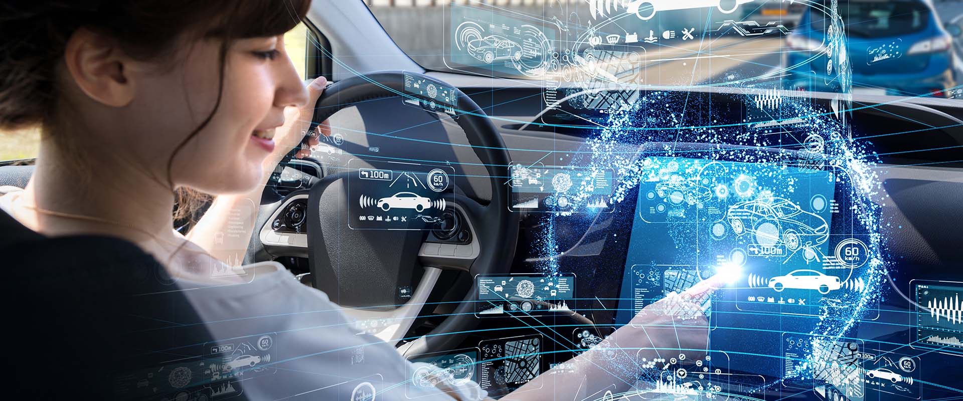 Das Bild verkörpert digitale Software im Automotive-Bereich.