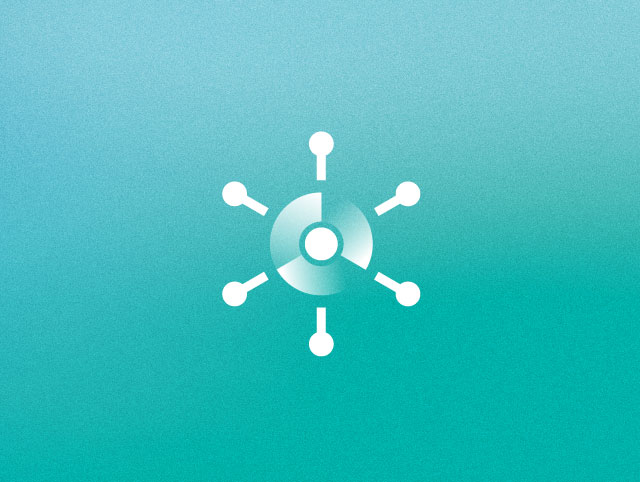 Visual Fokus Business für Innovationsmanagement und Innovationsprozesse in Unternehmen, blau, türkis, icon, fokus, business model